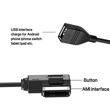 Cablu USB cu port AMI MDI compatibil  Audi / Volkswagen / Skoda / Seat